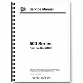 JCB 525 527 530 535 537 Telehandler Service Manual 9803/3600 Printed Book