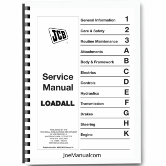 JCB 520 526 Loadall Telehandler Service Manual 9803/3610 Printed Book