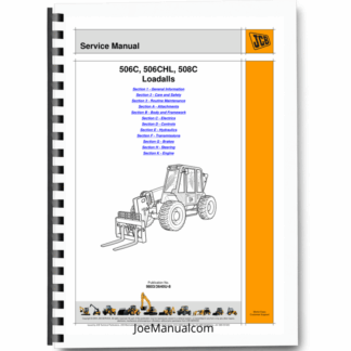 JCB 506C 506CHL 508C Loadalls Telehandlers Service Manual 9803-3640U Printed Book