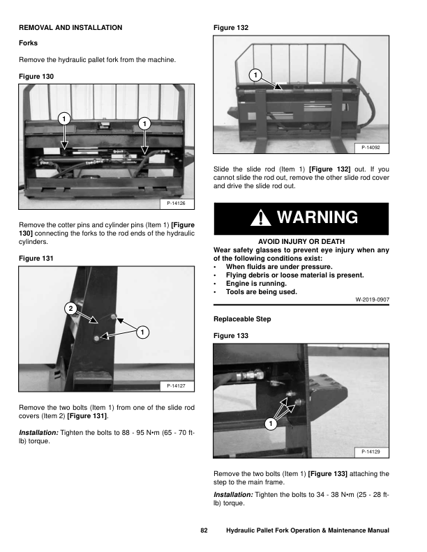 Bobcat 42 48 Inch Hydraulic Pallet Fork Operation and Maintenance Manual - Image 8