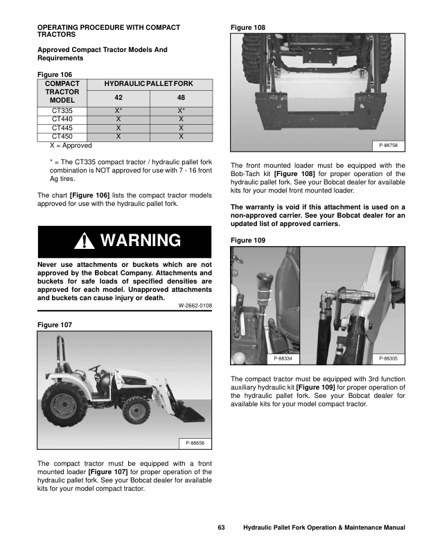 Bobcat 42 48 Inch Hydraulic Pallet Fork Operation and Maintenance Manual - Image 7