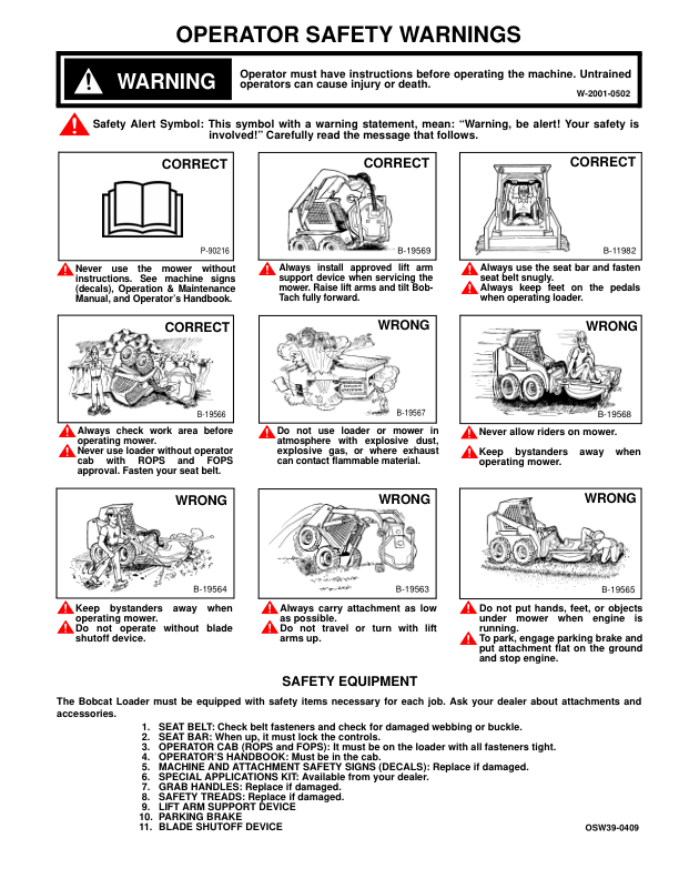Bobcat 72 90 Mower Operation and Maintenance Manual - Image 3