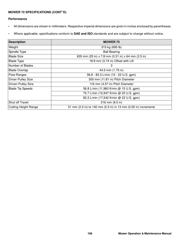 Bobcat 72 90 Mower Operation and Maintenance Manual - Image 4