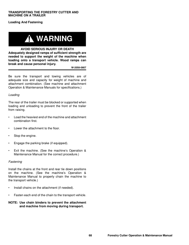 Bobcat Forestry Cutter Attachment Operation and Maintenance Manual - Image 9