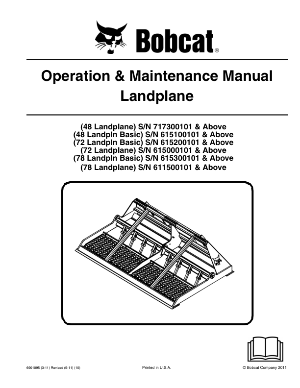 Bobcat Landplane Operation and Maintenance Manual Rev 05 11 - Image 2