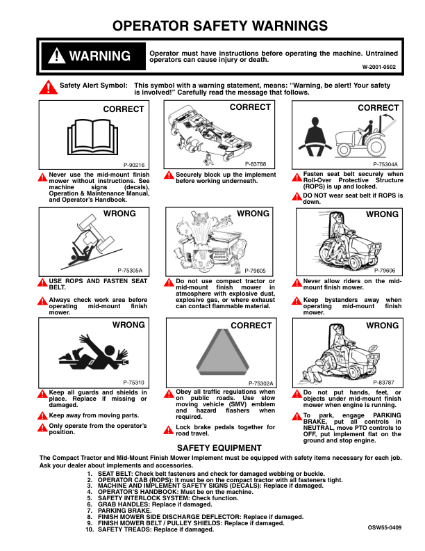 Bobcat MM54 MM66 Mid Mount Finish Mower Operation and Maintenance Manual - Image 3
