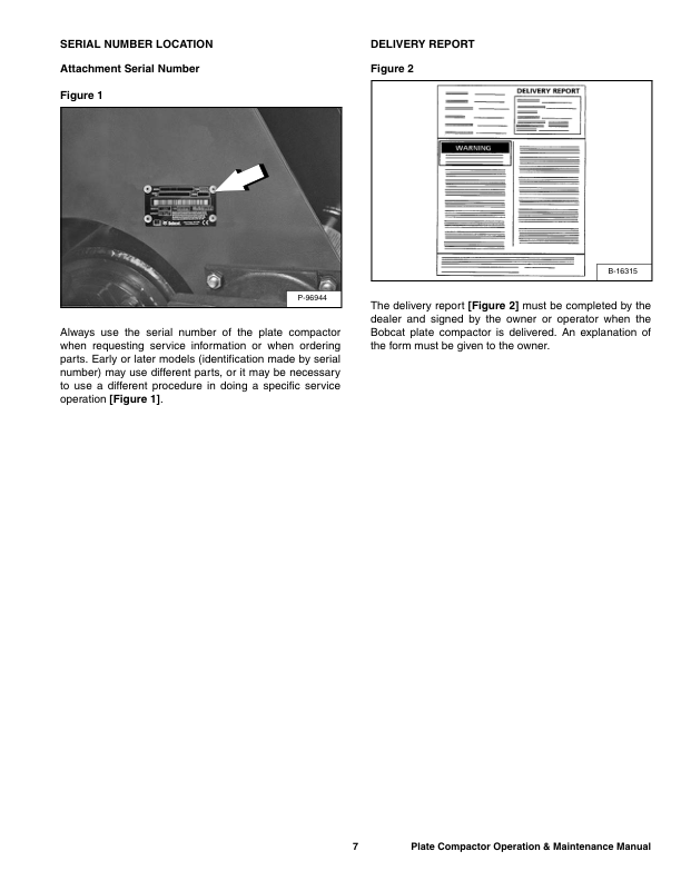 Bobcat PC30 PC60 PC62 Plate Compactor Operation and Maintenance Manual Rev 06 11 - Image 7