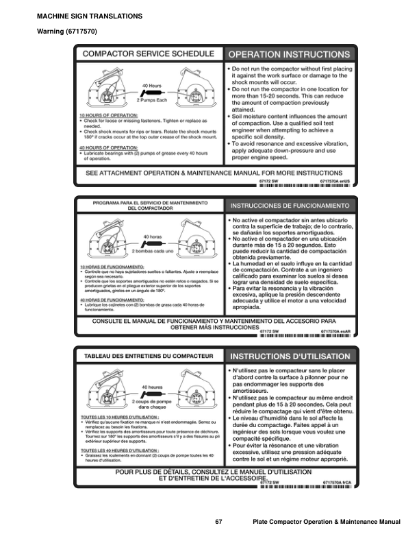 Bobcat PC30 PC60 PC62 Plate Compactor Operation and Maintenance Manual Rev 08 10 - Image 8