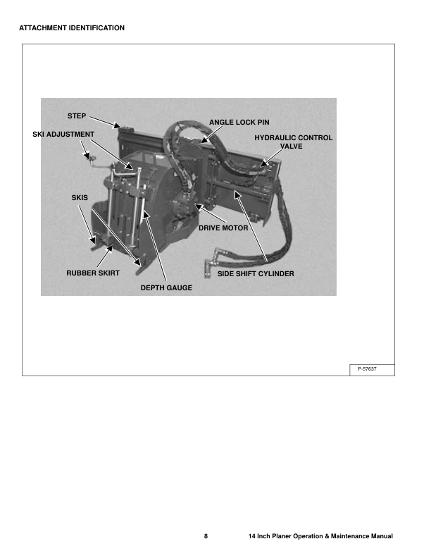Bobcat Planer 14 Inch Operation and Maintenance Manual - Image 6