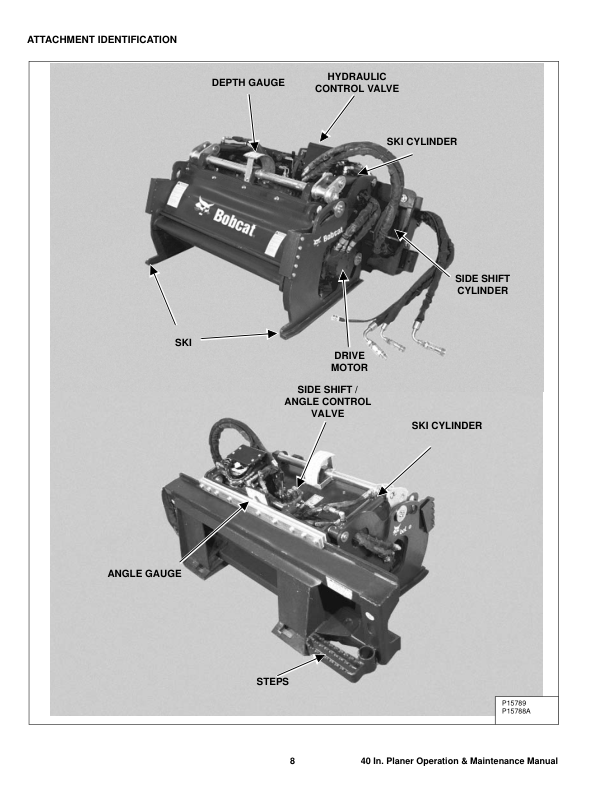 Bobcat Planer 40 Inch Operation and Maintenance Manual Rev 09 09 - Image 5