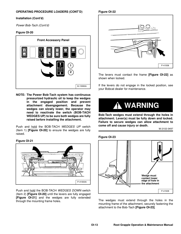 Bobcat Root Grapple 66 72 82 Inch Attachment Operation and Maintenance Manual 2008 - Image 7
