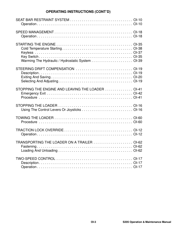 Bobcat S205 Skid Steer Loader Operation and Maintenance Manual 5284 5285 2008 - Image 9
