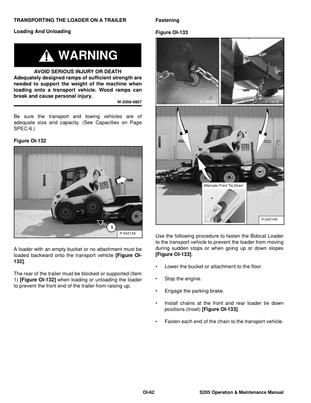 Bobcat S205 Skid Steer Loader Operation and Maintenance Manual 5284 5285 2008 - Image 11