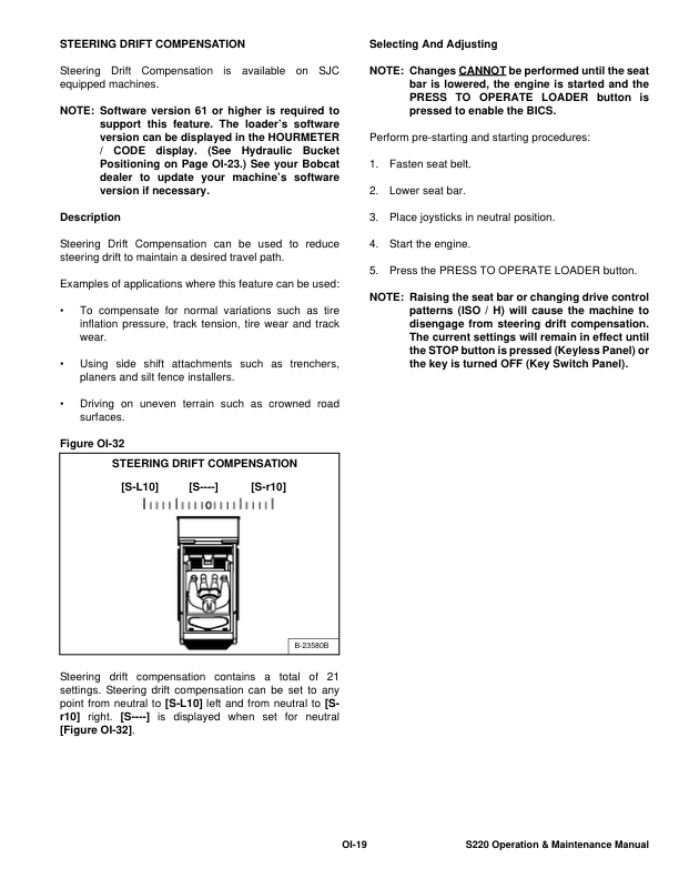 Bobcat S220 Loader Operation and Maintenance Manual 5307 5308 - Image 9