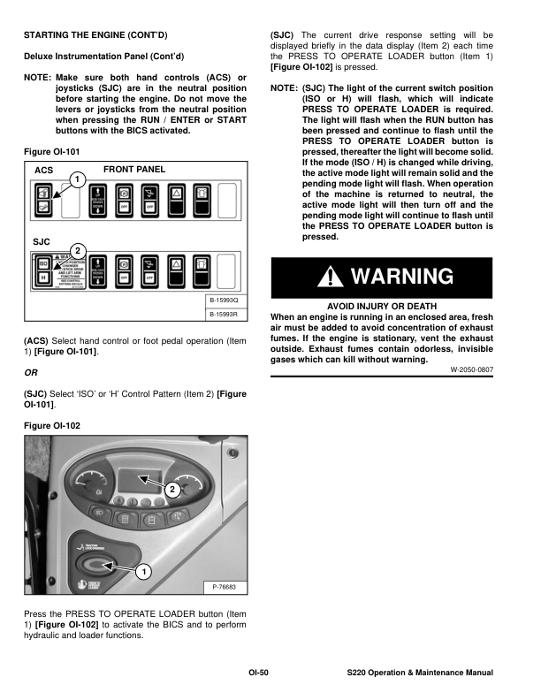 Bobcat S220 Loader Operation and Maintenance Manual A5GK A5GL rev2 - Image 11