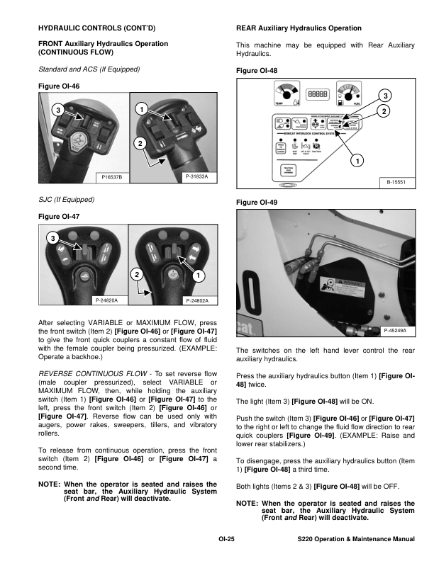Bobcat S220 Loader Operation and Maintenance Manual A5GK A5GL - Image 11