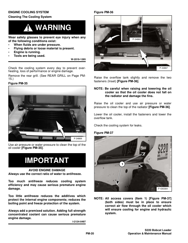 Bobcat S220 Skid Steer Loader Operation and Maintenance Manual 5262 5263 - Image 13