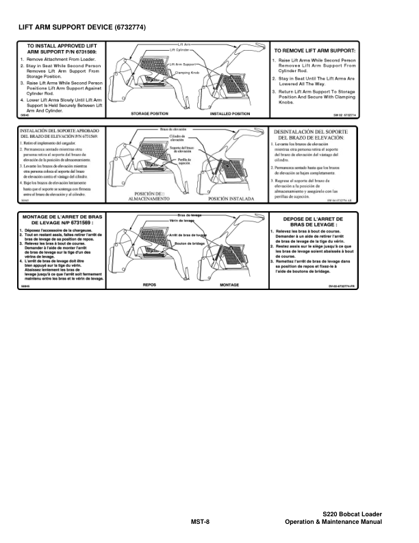 Bobcat S220 Skid Steer Loader Operation and Maintenance Manual 5262 5263 - Image 7