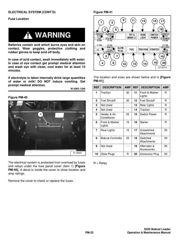 Bobcat S220 Turbo HF Skid Steer Loader Operation and Maintenance Manual 5262 5263 rev2 - Image 12