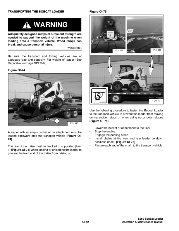 Bobcat S250 Loader Operation and Maintenance Manual 5207 5208 - Image 10
