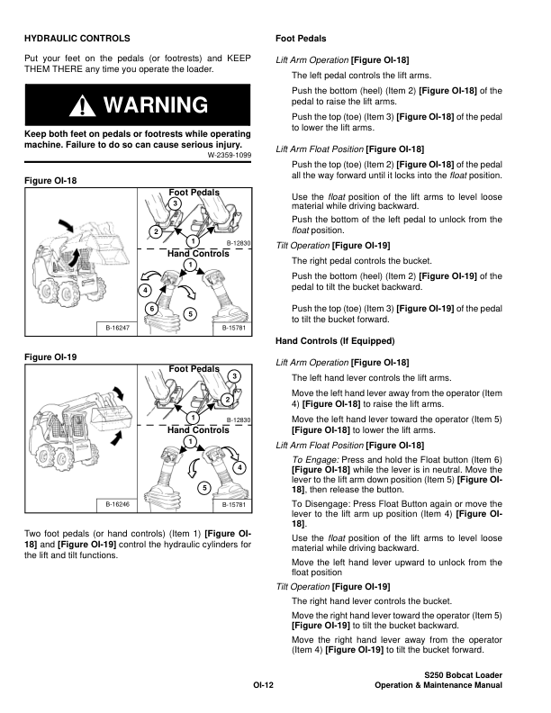 Bobcat S250 Loader Operation and Maintenance Manual 5207 5208 - Image 9