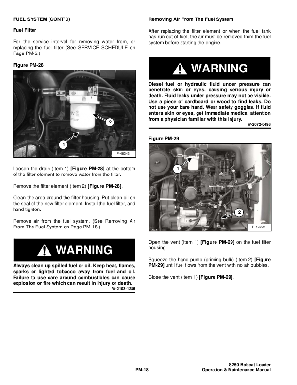 Bobcat S250 Loader Operation and Maintenance Manual 5260 5261 - Image 10