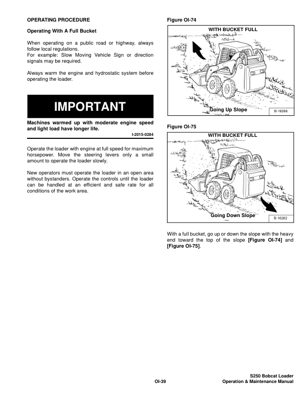 Bobcat S250 Loader Operation and Maintenance Manual 5260 5261 - Image 9