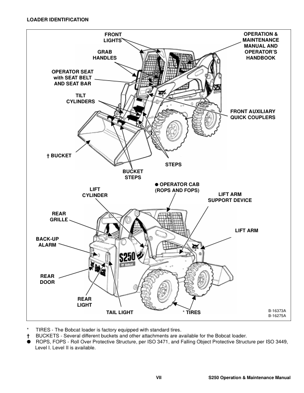 Bobcat S250 Loader Operation and Maintenance Manual A5GM A5GN rev2 - Image 7