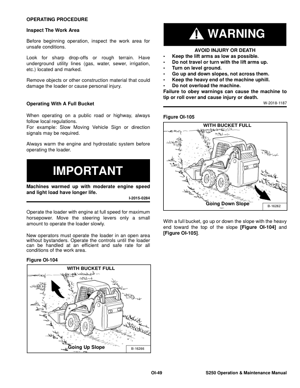 Bobcat S250 Loader Operation and Maintenance Manual A5GM A5GN - Image 12