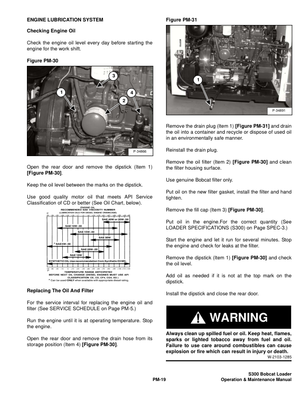 Bobcat S300 Loader Operation and Maintenance Manual 5215 5216 - Image 12