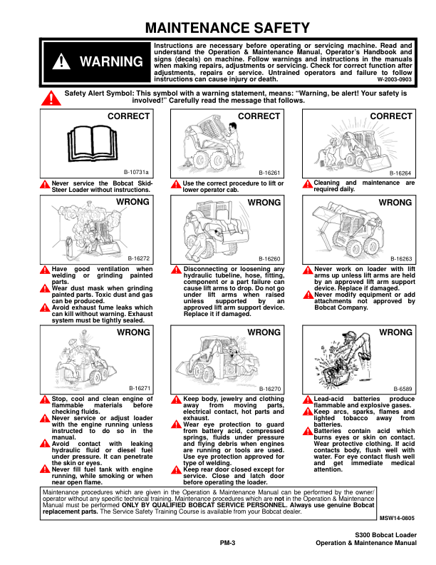 Bobcat S300 Loader Operation and Maintenance Manual 5215 5216 - Image 10