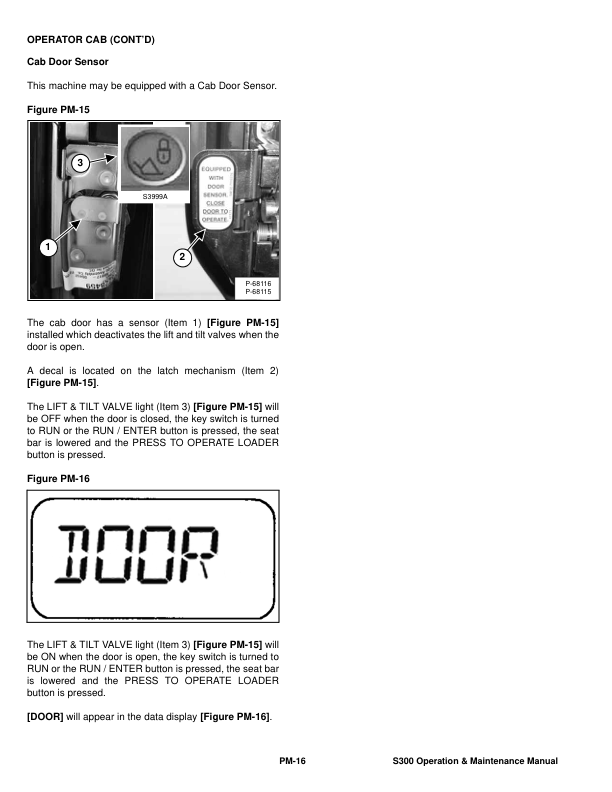 Bobcat S300 Loader Operation and Maintenance Manual A5GP A5GR rev2 - Image 7