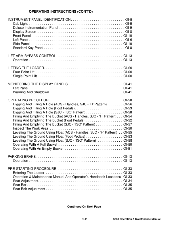 Bobcat S330 Loader Operation and Maintenance Manual A020 A021 rev2 - Image 10