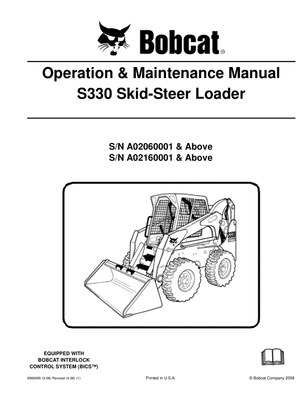 Bobcat S330 Loader Operation and Maintenance Manual A020 A021 rev2 - Image 2