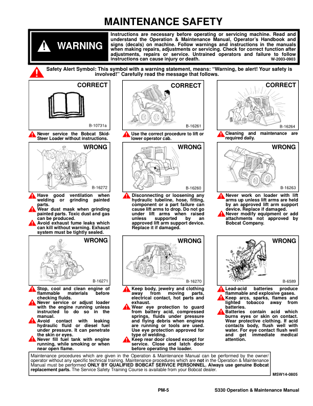 Bobcat S330 Loader Operation and Maintenance Manual A020 A021 rev2 - Image 13