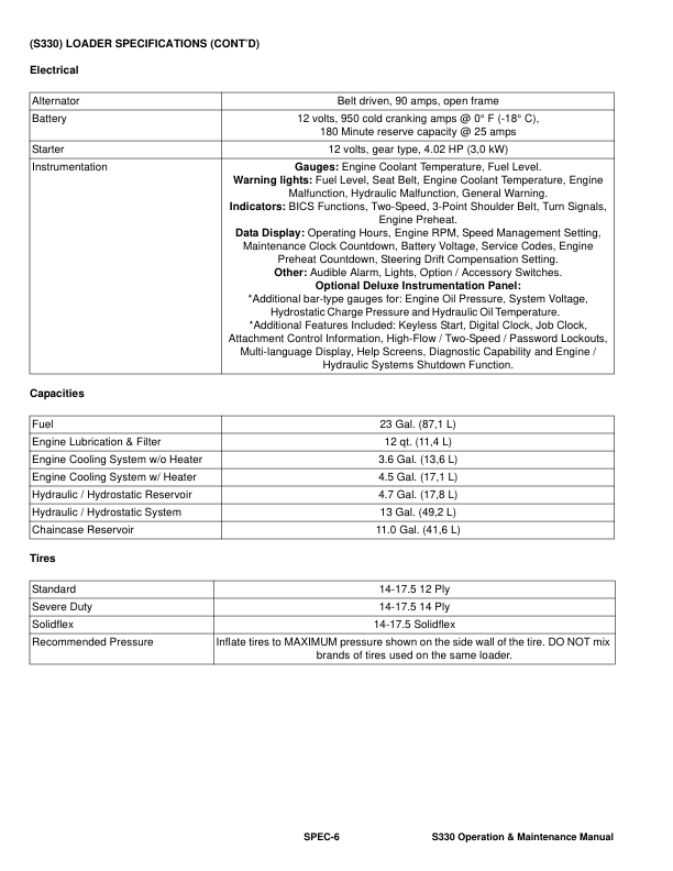 Bobcat S330 Loader Operation and Maintenance Manual A020 A021 rev2 - Image 9
