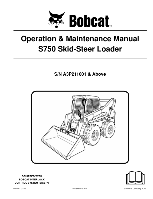 Bobcat S750 Loader Operation and Maintenance Manual A3P2 A3P2 - Image 2
