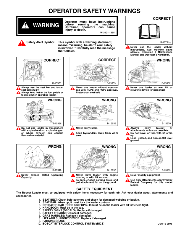 Bobcat T300 Compact Track Loader Operation and Maintenance Manual A5GU A5GV - Image 3