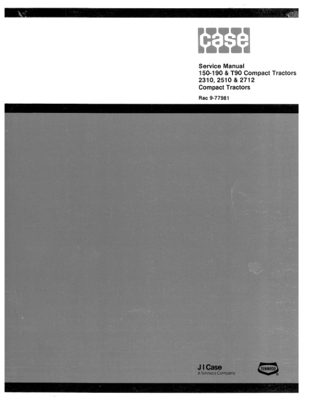 CASE 150-190 T90 2310 2510 2712 Compact Tractors Service Manual - Image 4