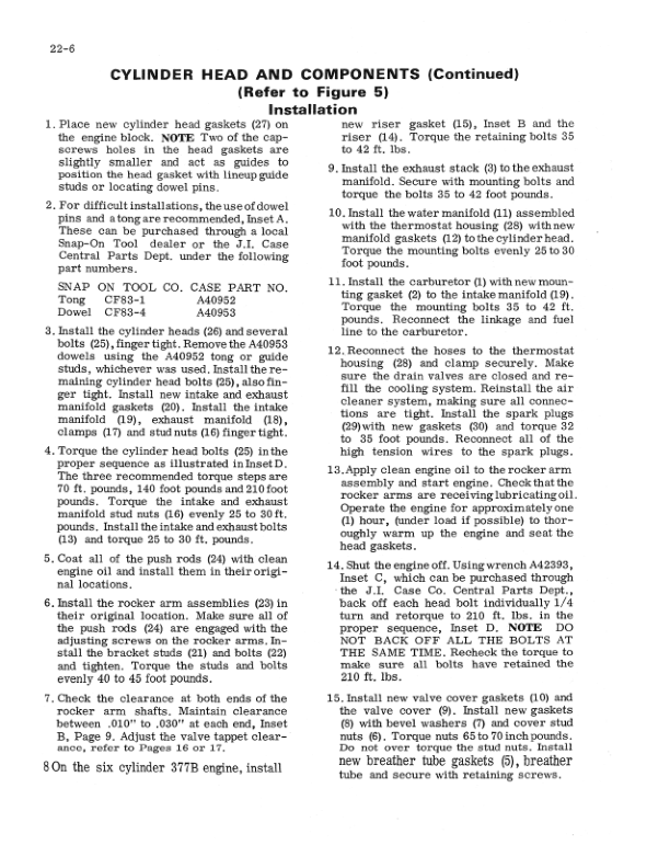 CASE W8 W9 W10 Loader Service Manual - Image 11