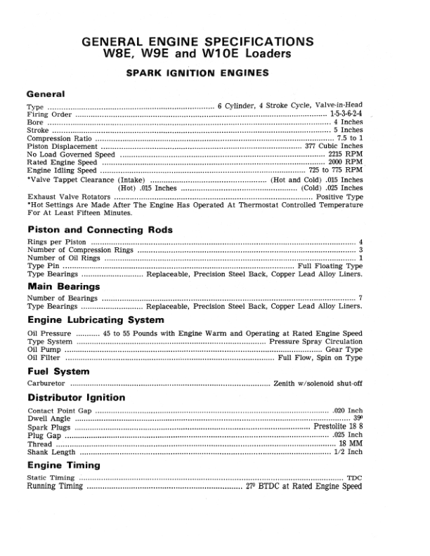 CASE W8 W9 W10 Loader Service Manual - Image 6