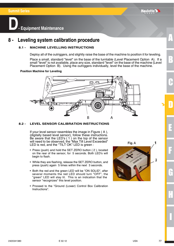 Haulotte HTA13P Cherry Picker Operators Manual - Image 12