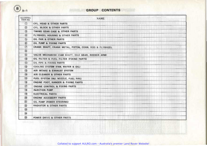 Isuzu 4BD1 Type Engine Parts Catalog - Image 8