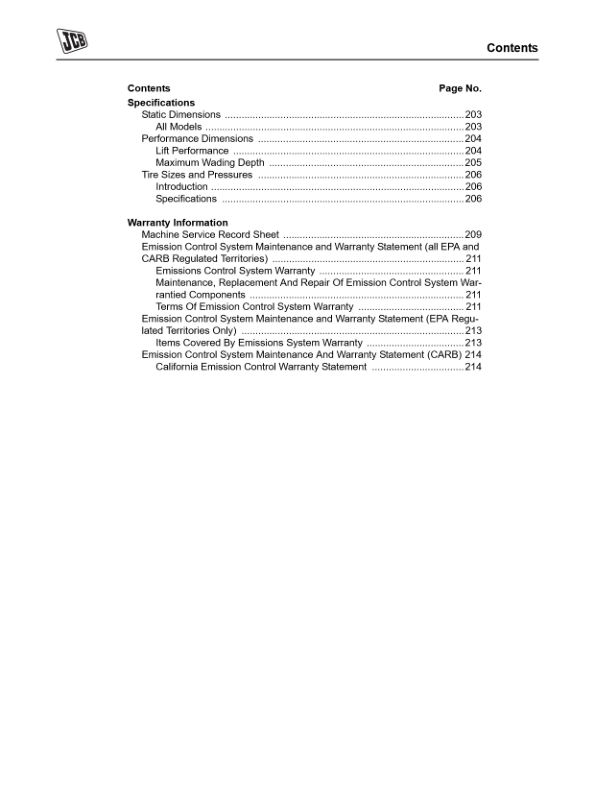 JCB 506-36 507-42 509-42 510-56 512-56 514-56 Loadall Tier 4 Operation Manual Printed Book - Image 8