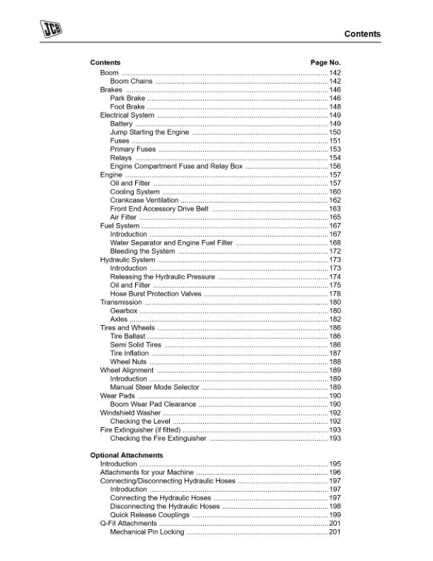 JCB 506-36 507-42 509-42 510-56 512-56 514-56 Loadall Tier 4 Operation Manual Printed Book - Image 7