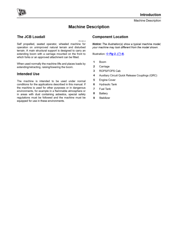 JCB 506-36 507-42 509-42 510-56 512-56 514-56 Loadall Tier 4 Operation Manual Printed Book - Image 11