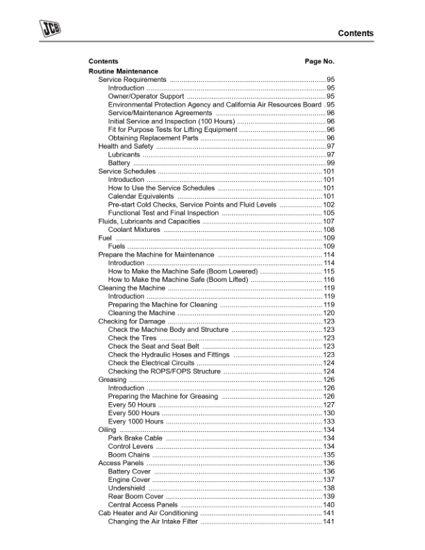 JCB 506-36 507-42 509-42 510-56 512-56 514-56 Loadall Tier 4 Operation Manual Printed Book - Image 6