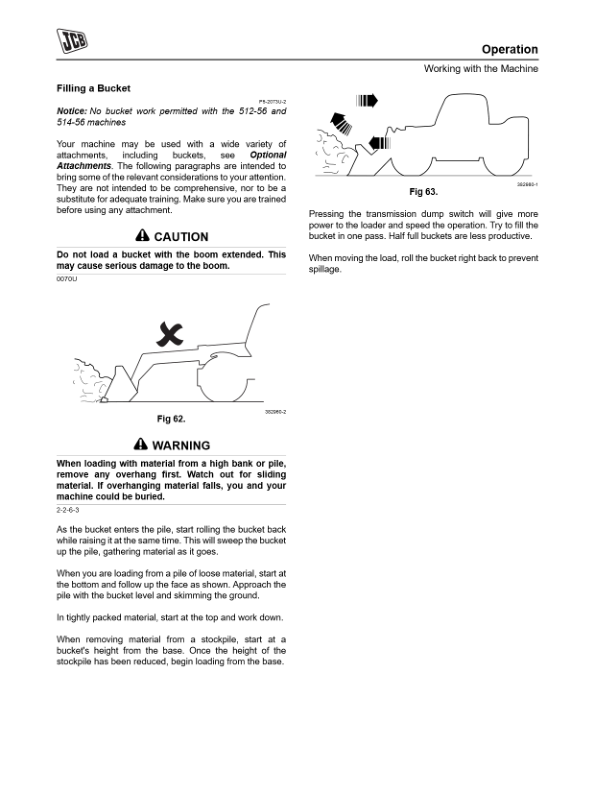 JCB 506-36 507-42 509-42 510-56 512-56 514-56 Loadall Tier 4 Operation Manual Printed Book - Image 16