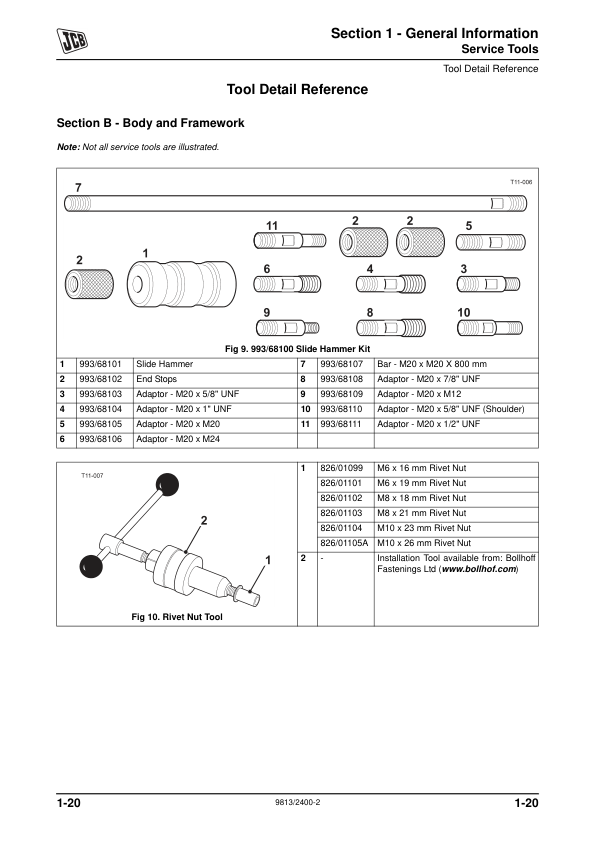 JCB 8027Z 8032Z Mini Excavator Service Manual 9813/2400 Printed Book - Image 8