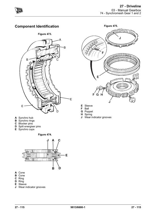 JCB 926 930 940 945 950 Rough Terrain Truck Forklift Service Manual 9813/6600 Printed Book - Image 9